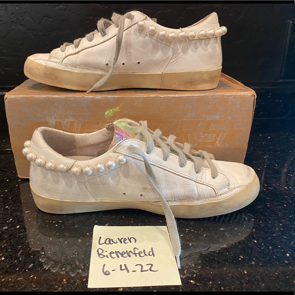 SOLD 🦄Golden Goose Pearl Necklace Superstars Sz 38🦄 - Picture 10 of 15